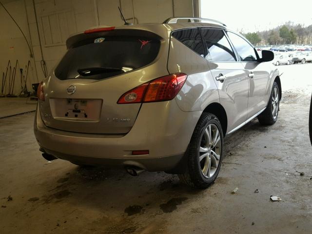 JN8AZ18W29W137268 - 2009 NISSAN MURANO S TAN photo 4