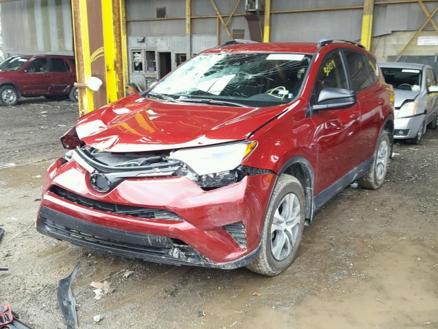 JTMBFREV9JD224345 - 2018 TOYOTA RAV4 LE RED photo 2