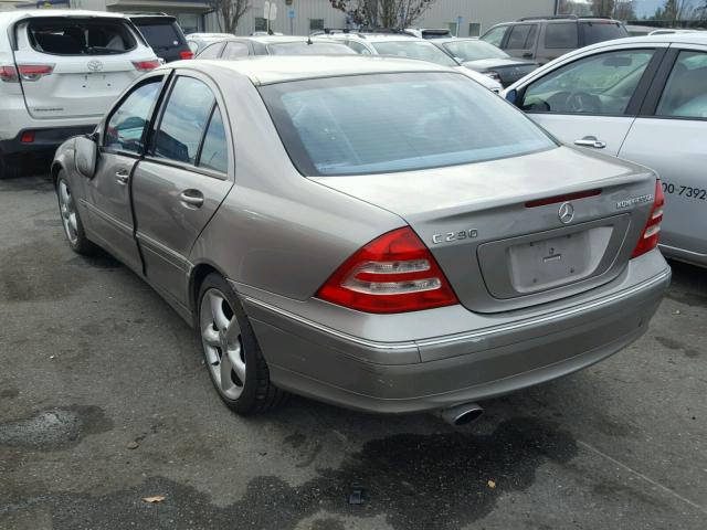 WDBRF40J14F512597 - 2004 MERCEDES-BENZ C 230K SPO TAN photo 3