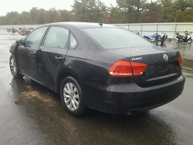 1VWAP7A38CC051103 - 2012 VOLKSWAGEN PASSAT S أسود صورة 3