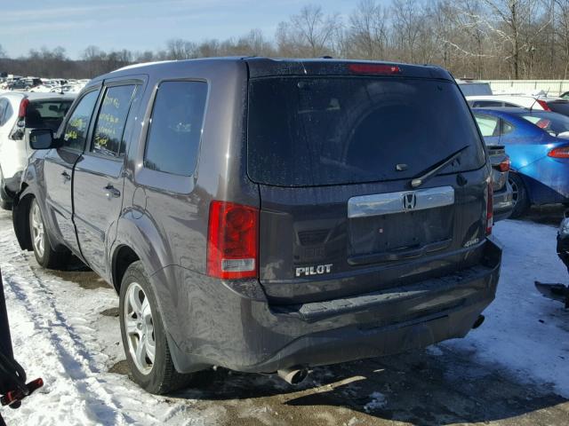 5FNYF4H55DB004626 - 2013 HONDA PILOT EXL BROWN photo 3