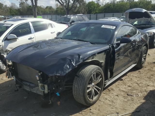 1FA6P8TH7G5217134 - 2016 FORD MUSTANG BLACK photo 2