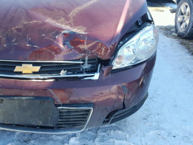 2G1WU58R279252260 - 2007 CHEVROLET IMPALA LTZ MAROON photo 9