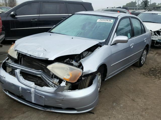 2HGES26731H507165 - 2001 HONDA CIVIC EX ვერცხლისფერი ფოტო 2