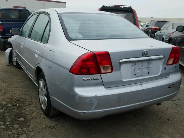 2HGES26731H507165 - 2001 HONDA CIVIC EX SILVER photo 3