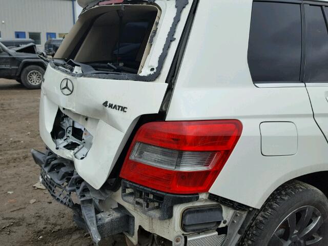 WDCGG8HB2BF557209 - 2011 MERCEDES-BENZ GLK 350 4M WHITE photo 9