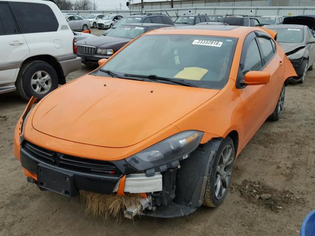 1C3CDFBA6DD339519 - 2013 DODGE DART SXT ORANGE photo 2