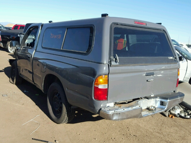 4TANL42N9WZ120523 - 1998 TOYOTA TACOMA GRAY photo 3