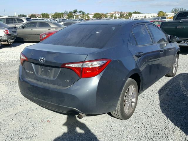 5YFBURHEXEP072290 - 2014 TOYOTA COROLLA L GRAY photo 4