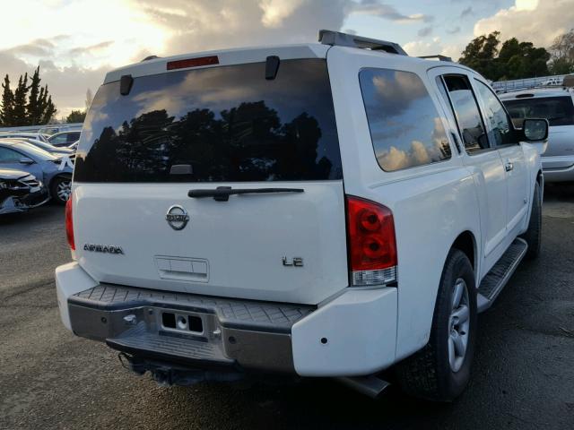 5N1AA08A66N702085 - 2006 NISSAN ARMADA SE WHITE photo 4