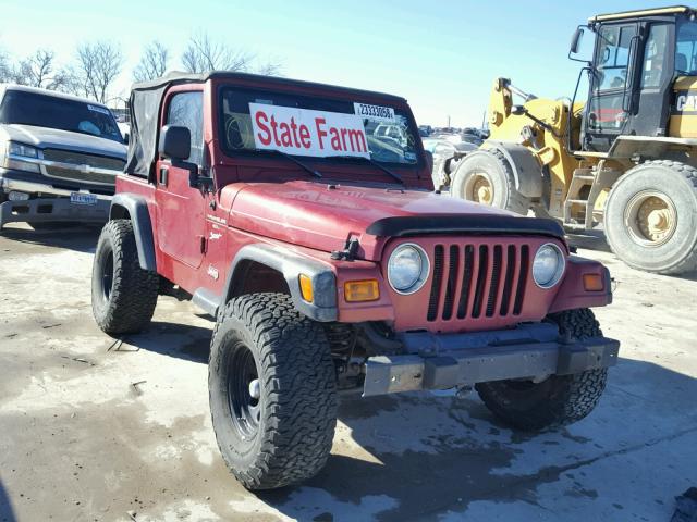 1J4FY19S1WP774040 - 1998 JEEP WRANGLER / MAROON photo 1