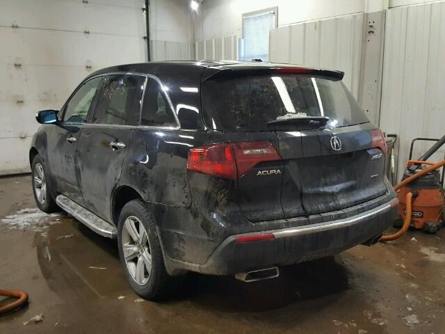 2HNYD2H27AH509762 - 2010 ACURA MDX BLACK photo 3