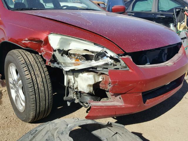 1HGCM56367A023627 - 2007 HONDA ACCORD SE RED photo 9