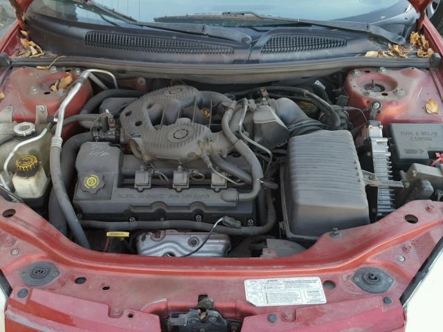 1C3EL75R24N154090 - 2004 CHRYSLER SEBRING GT RED photo 7