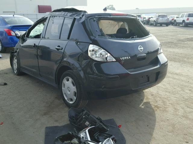 3N1BC13E89L402736 - 2009 NISSAN VERSA S BLACK photo 3