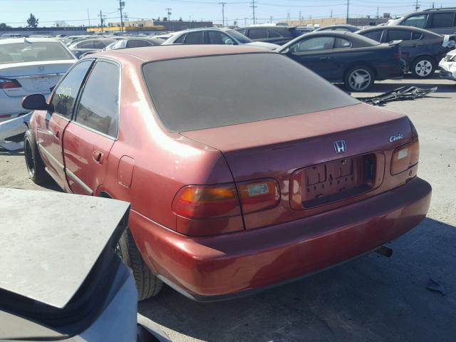 JHMEH9694SS019780 - 1995 HONDA CIVIC EX RED photo 3