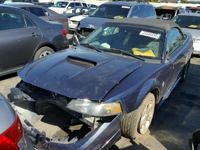 1FAFP44463F425692 - 2003 FORD MUSTANG BLUE photo 2