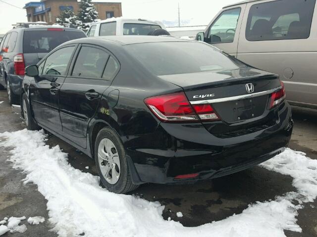 2HGFB2F54DH513855 - 2013 HONDA CIVIC LX BLACK photo 3