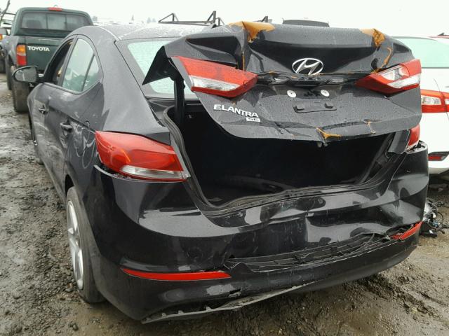 KMHD74LF3HU210788 - 2017 HYUNDAI ELANTRA SE BLACK photo 3