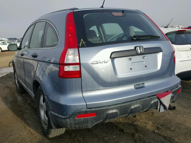 JHLRE38337C003351 - 2007 HONDA CR-V LX BLUE photo 3