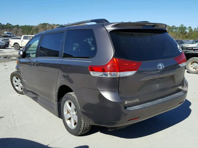 5TDKK3DC0BS026753 - 2011 TOYOTA SIENNA LE GRAY photo 3