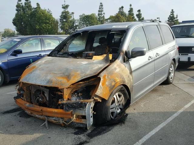 5FNRL38796B090650 - 2006 HONDA ODYSSEY EX GRAY photo 2