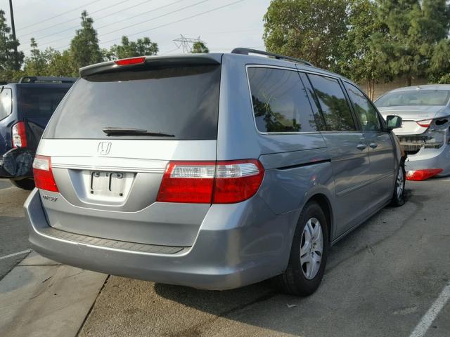 5FNRL38796B090650 - 2006 HONDA ODYSSEY EX GRAY photo 4