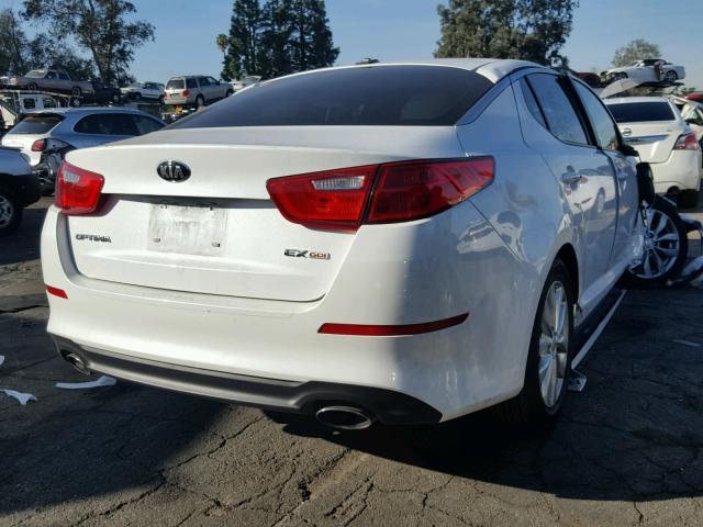 5XXGN4A78EG287967 - 2014 KIA OPTIMA EX WHITE photo 4