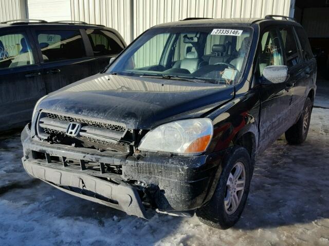 2HKYF18543H007712 - 2003 HONDA PILOT EXL BLACK photo 2