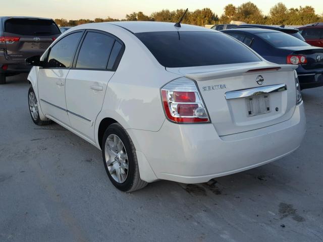 3N1AB6APXCL611385 - 2012 NISSAN SENTRA 2.0 WHITE photo 3