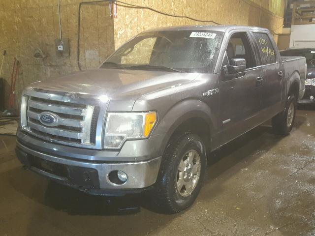 1FTFW1ET5CFB43982 - 2012 FORD F150 SUPER GRAY photo 2