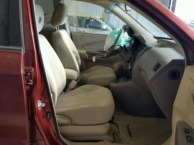 KM8JM12B78U710753 - 2008 HYUNDAI TUCSON GLS RED photo 5