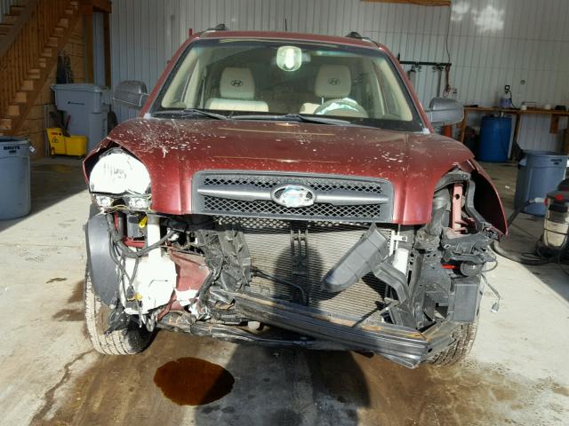 KM8JM12B78U710753 - 2008 HYUNDAI TUCSON GLS RED photo 9