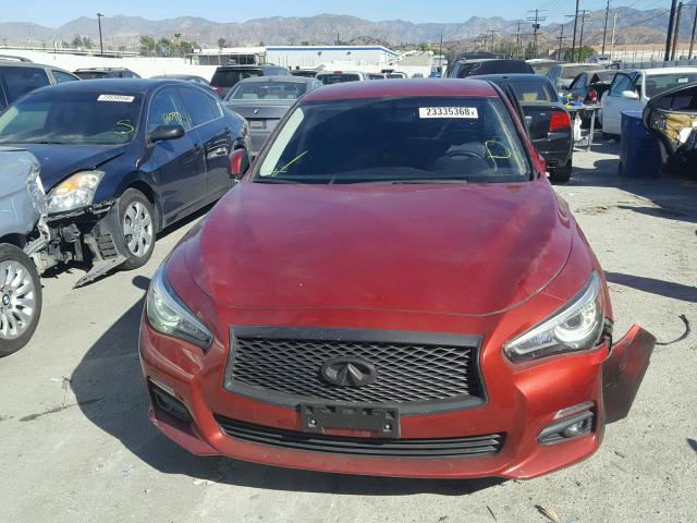 JN1BV7AP1FM344780 - 2015 INFINITI Q50 BASE RED photo 10