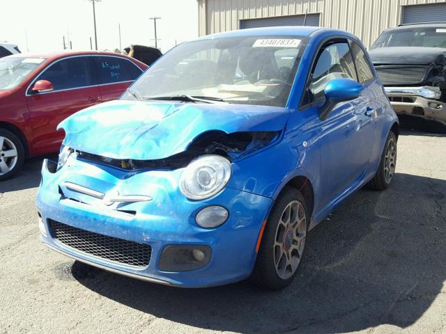 3C3CFFBR9FT755786 - 2015 FIAT 500 SPORT BLUE photo 2