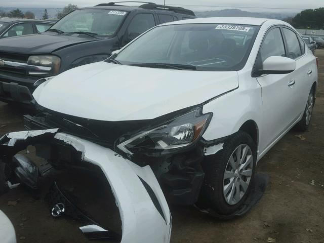 3N1AB7AP7GY219446 - 2016 NISSAN SENTRA S WHITE photo 2