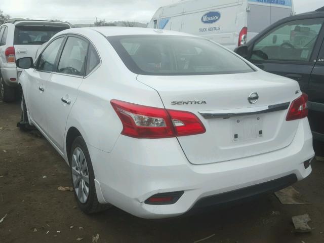 3N1AB7AP7GY219446 - 2016 NISSAN SENTRA S WHITE photo 3