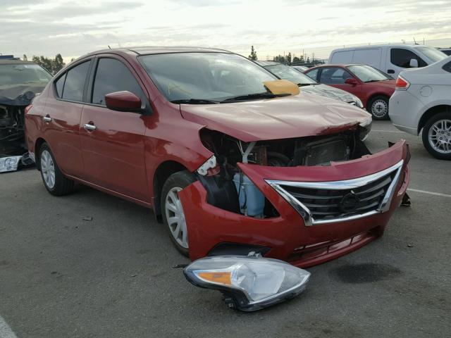 3N1CN7AP9FL881024 - 2015 NISSAN VERSA S RED photo 1