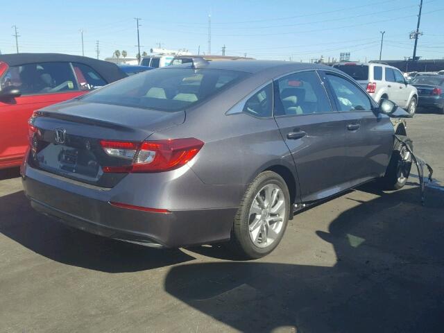 1HGCV1F16JA015412 - 2018 HONDA ACCORD LX GRAY photo 4