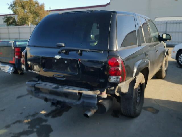 1GNES13H482167279 - 2008 CHEVROLET TRAILBLAZE BLACK photo 4