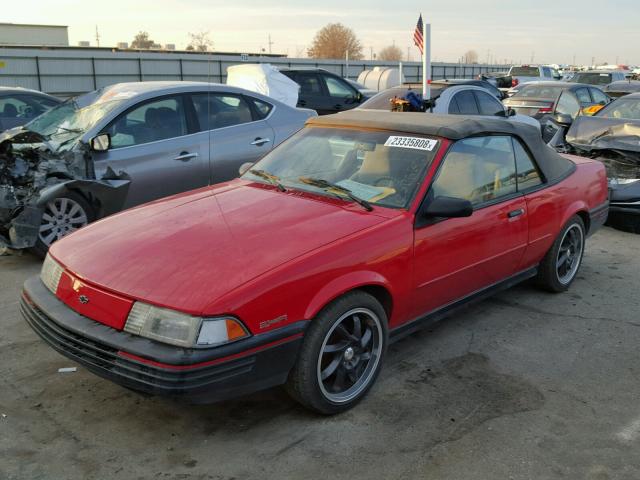 1G1JC34T4R7180209 - 1994 CHEVROLET CAVALIER R RED photo 2