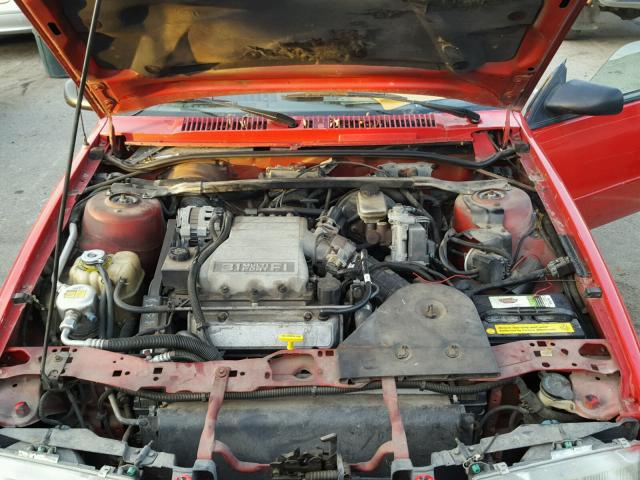 1G1JC34T4R7180209 - 1994 CHEVROLET CAVALIER R RED photo 7