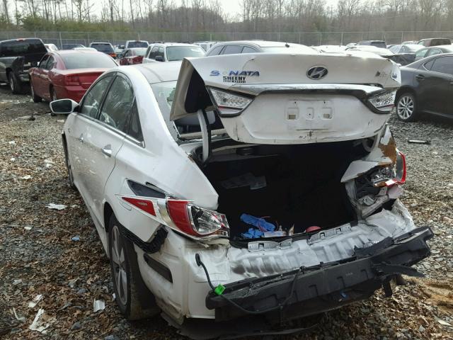 KMHEC4A40CA044242 - 2012 HYUNDAI SONATA HYB WHITE photo 3