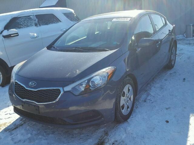 KNAFK4A64E5048283 - 2014 KIA FORTE LX BLUE photo 2