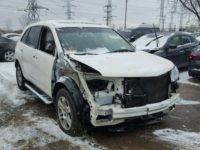 2HNYD28447H524262 - 2007 ACURA MDX TECHNO WHITE photo 1