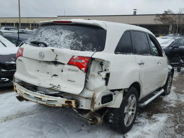 2HNYD28447H524262 - 2007 ACURA MDX TECHNO WHITE photo 4