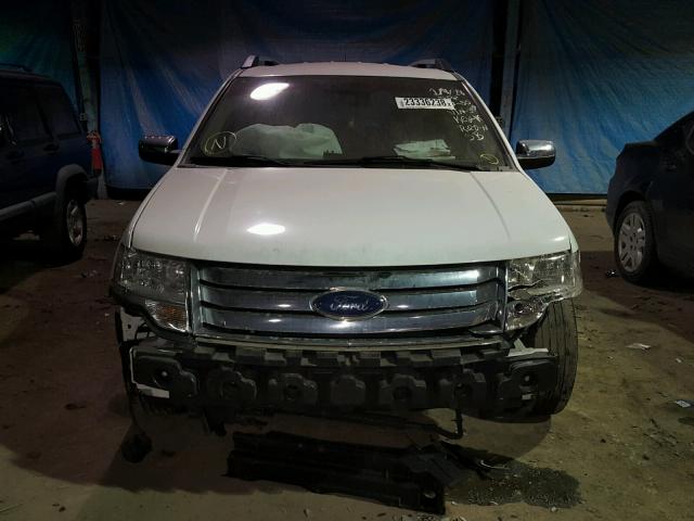 1FMDK03W48GA13912 - 2008 FORD TAURUS X L WHITE photo 9