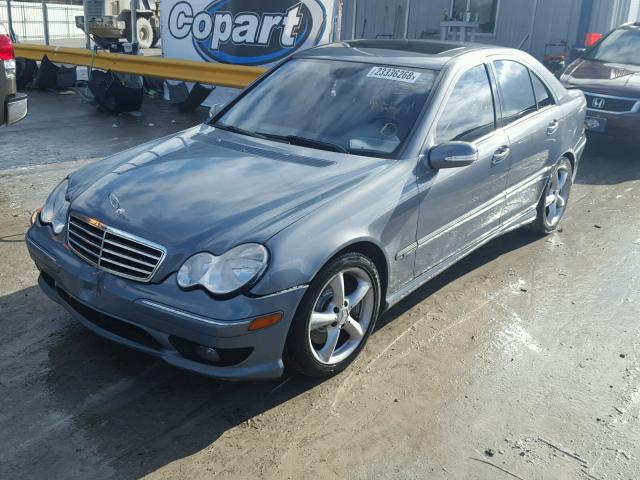 WDBRF52H46F733274 - 2006 MERCEDES-BENZ C GENERATI BLUE photo 2