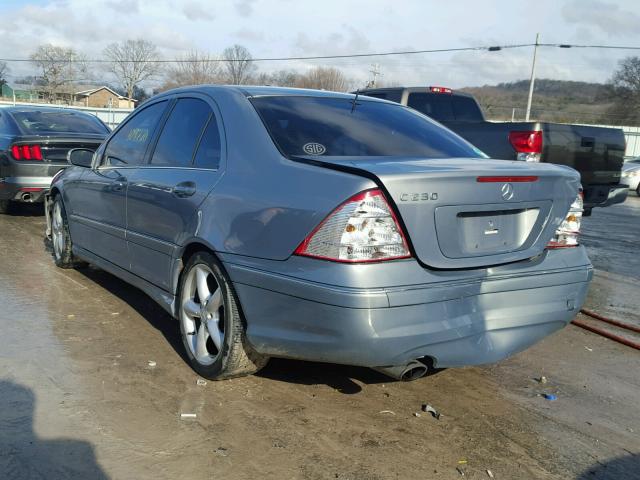 WDBRF52H46F733274 - 2006 MERCEDES-BENZ C GENERATI BLUE photo 3