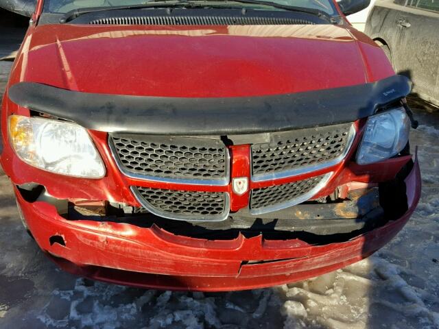 2D4GP54L23R139958 - 2003 DODGE GRAND CARA RED photo 9